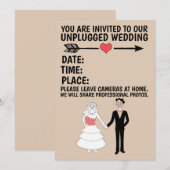 UITGESAKT (GEEN FOTO'S TOEGESTAAN) TROUWUITNODIGIN KAART (Voorkant / Achterkant)