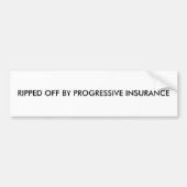 UITGESCHAKELD NAAR PROGRESSIEVE VERZEKERING BUMPERSTICKER (Voorkant)