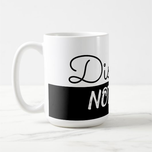 Uitgeschakeld. Niet lui. Koffie Mok. Koffiemok (Links)