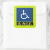 Uitgeschakeld stuurprogramma vierkante sticker (Tas)