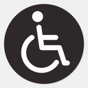 Uitgeschakeld symbool ronde sticker