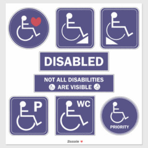 Uitgeschakelde Rolstoel Sticker Parkeerplaats Wc