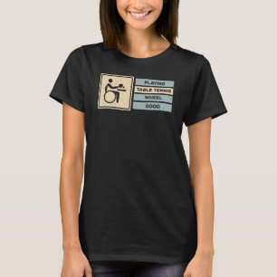 Uitgeschakelde Tennis Player Handicap Rolstoel T T-shirt