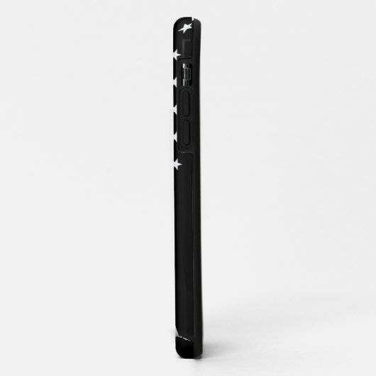 Uitgescheurde look | Dunne blauwe lijn Amerikaanse Case-Mate iPhone Case (Achterkant/links)