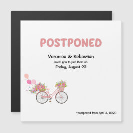 UITGESCHOVEN Trouwfeest naar latere datum Magnetische Uitnodiging