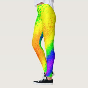 Uitgesmeerde Regenboogkleuren Leggings