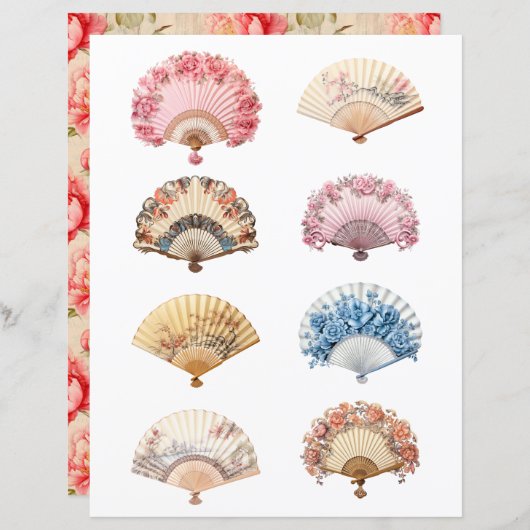 Uitgesneden Rococo Hand Fan (Voorkant / Achterkant)