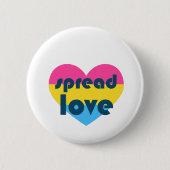 Uitgespreide Liefde Pansexual Ronde Button 5,7 Cm (Voorkant)