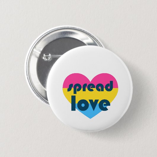 Uitgespreide Liefde Pansexual Ronde Button 5,7 Cm (Voorkant /achterkant)