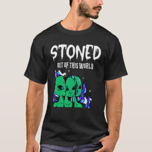 Uitgestapt uit deze wereld, Alien Sci Fi unieke sp T-shirt