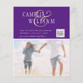 UITGESTEKEN Huwelijksuitnodiging Bewaar Datum QR C Flyer