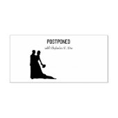 UITGESTELD Dansen Bruiloft Paar w Reschema Datum Zelfinktende Stempel (Design)