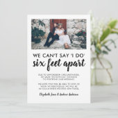 Uitgesteld Huwelijk Verander Datum Foto Aankondiging (Staand voorkant)