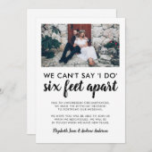 Uitgesteld Trouwdatum Wijzigen Foto Bruiloft Aankondiging (Voorkant / Achterkant)