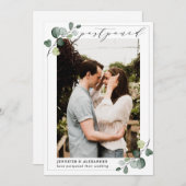 Uitgesteld Verander de datum Eucalyptus Trouwfoto Aankondiging (Voorkant / Achterkant)