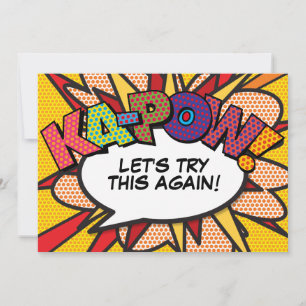 Uitgesteld Verander de datum Fun Comic Book Save The Date