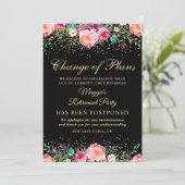 Uitgestelde Aankondiging Bloemrijke Pensioenfeest (Staand voorkant)