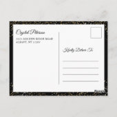 Uitgestelde Aankondiging Bloemrijke Pensioenfeest Briefkaart (Achterkant)