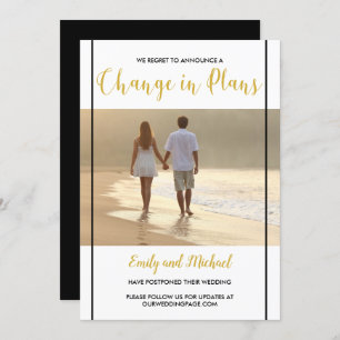 Uitgestelde aankondiging bruiloft Black & Gold-fot