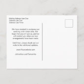 Uitgestelde bruiloft Later Datum feestdag Briefkaart (Achterkant)