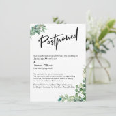 Uitgestelde bruiloft met Waterverf - Eucalyptuskaa Kaart (Staand voorkant)