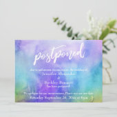 Uitgestelde bruiloft pastel Waterverf Wassen Kaart (Staand voorkant)