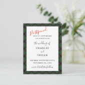 UITGESTELDE BRUILOFT Sinclair Clan Tartan Plaid Briefkaart (Staand voorkant)