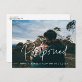 Uitgestelde huwelijksaankondiging briefkaart (Voorkant / Achterkant)
