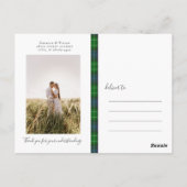 UITGESTELDE TROUW Abercrombie Clan Tartan Plaid Briefkaart (Achterkant)