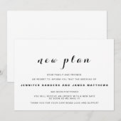 Uitgestelde trouwannouncement kaart (Voorkant / Achterkant)