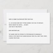 Uitgestelde trouwdatum bekendmaking "Nieuw plan" Kaart (Achterkant)