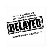 Uitgestelde Trouwdatum met jullie nieuwe datumstem Rubberstempel (Afrduk)
