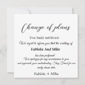 Uitgestelde trouwkaart op maat kaart (Voorkant)