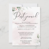 Uitgestelde weduwnaar Waterverf Bleek Blush Pink Kaart (Voorkant)