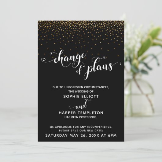 Uitgestelde weduwschap Gold Black Verandering van Kaart (Staand voorkant)