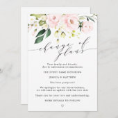 Uitgestelde Wijziging van Plannen Blush Bloemen Br Aankondiging (Voorkant / Achterkant)