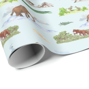 Uitgestorven dier toile cadeaupapier