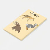 Uitgestorven dieren post-it® notes (Schuin)