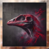 Uitgestorven Dinosaurus Head Artwork 1 Window Clin Raamsticker (Vel 2)