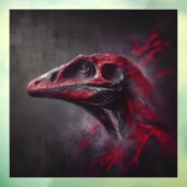 Uitgestorven Dinosaurus Head Artwork 1 Window Clin Raamsticker (Vel 3)