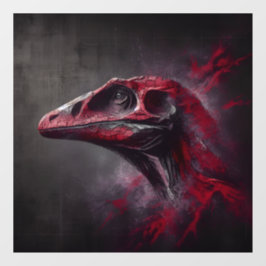 Uitgestorven Dinosaurus Head Artwork 1 Window Clin Raamsticker