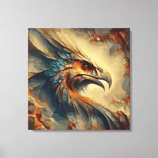Uitgestorven Vogelkop - Abstract kunstwerk Canvas Afdruk (Voorkant)
