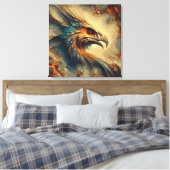 Uitgestorven Vogelkop - Abstract kunstwerk Canvas Afdruk (Insitu (Slaapkamer))