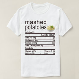 Uitgestreepte potatotes Etiket voedingsffecten T-shirt