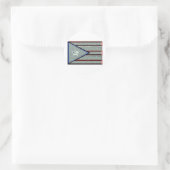 Uitgevijld Puerto Ricaanse vlag Ronde Sticker (Tas)