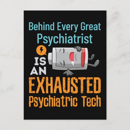 UITGEVOERDE Psychiatrische Tech Funny Psych-techni Briefkaart (Voorkant)