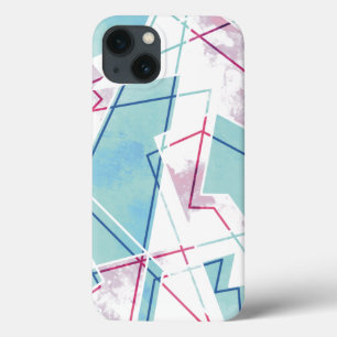Uitgewassen geometrisch patroon iPhone 13 hoesje