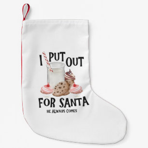 Uitgezet voor de kerstman komt hij altijd grappig kleine kerstsok
