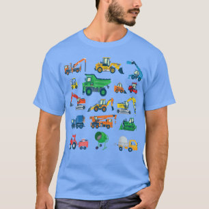 Uitgravator voor bouwvoertuigen, bediener t-shirt