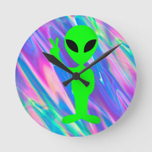 uitheemse hologram ronde klok